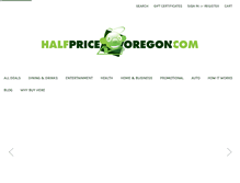 Tablet Screenshot of halfpriceoregon.com